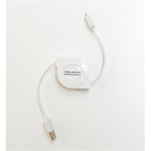 Tera Grand Super-Speed USB 3.0 A to Micro B Retractable Cable