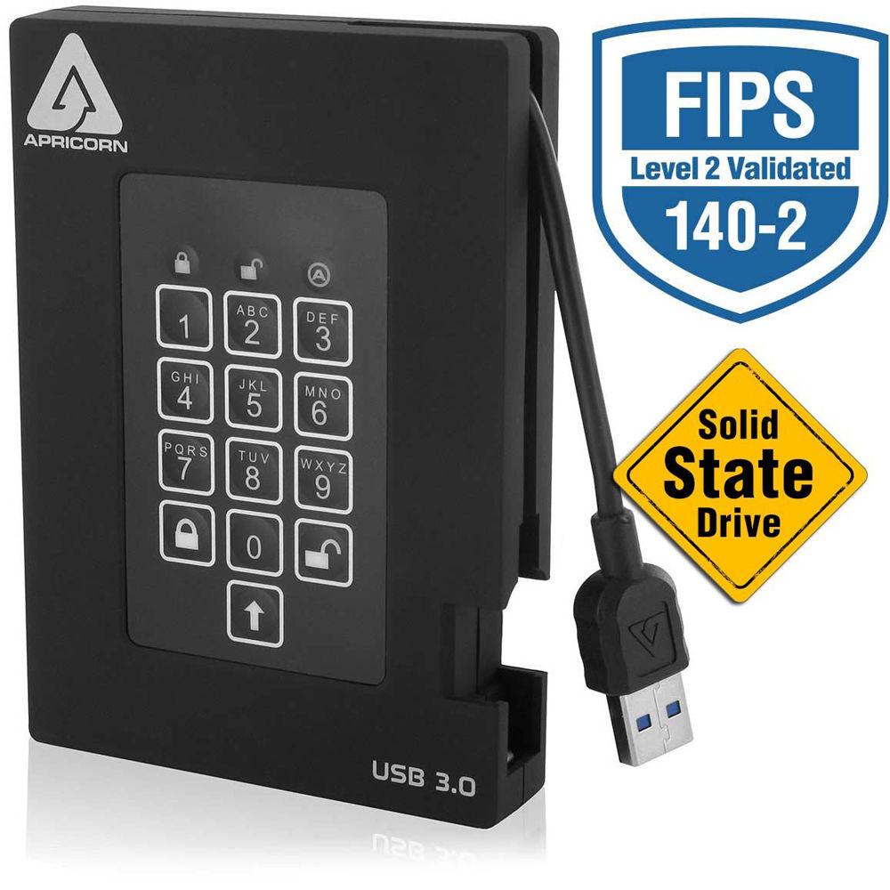 Apricorn 1TB Aegis Fortress FIPS 140-2 Level 2 Secure USB 3.0 Portable Drive
