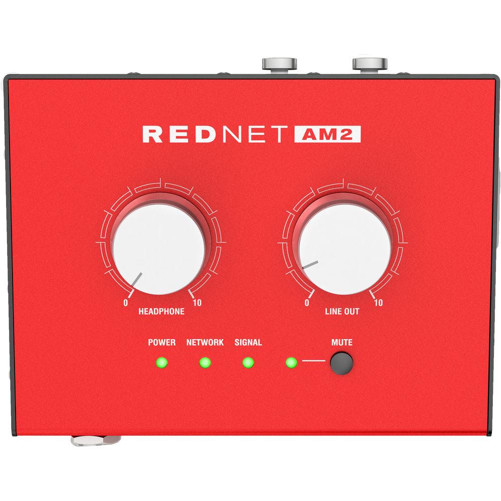 Focusrite RedNet AM2 Stereo Dante Headphone Amplifier and Line-Out Interface