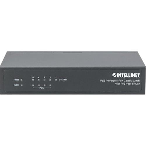 Intellinet 5-Port PoE-Powered Gigabit Switch with PoE Passthrough