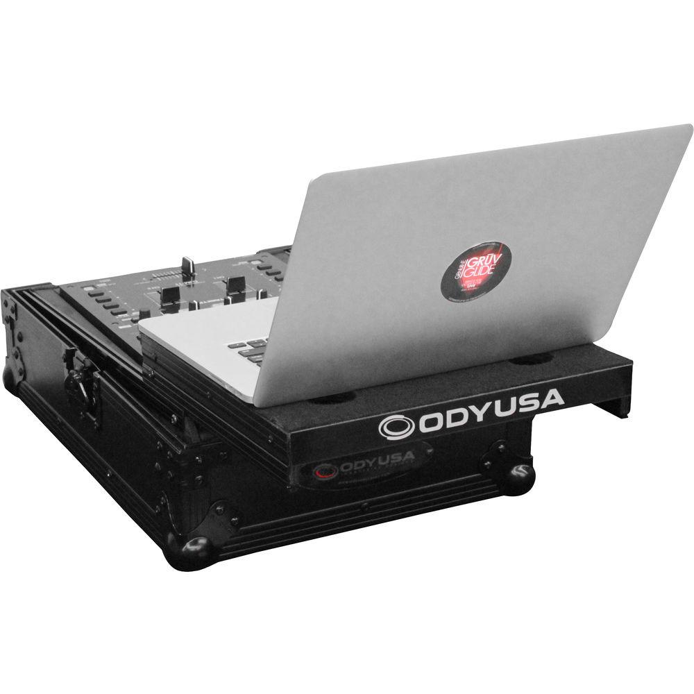 Odyssey Innovative Designs FZGS10MX1BL Black Label Series Low Profile Glide Style Case for a 10" DJ Mixer