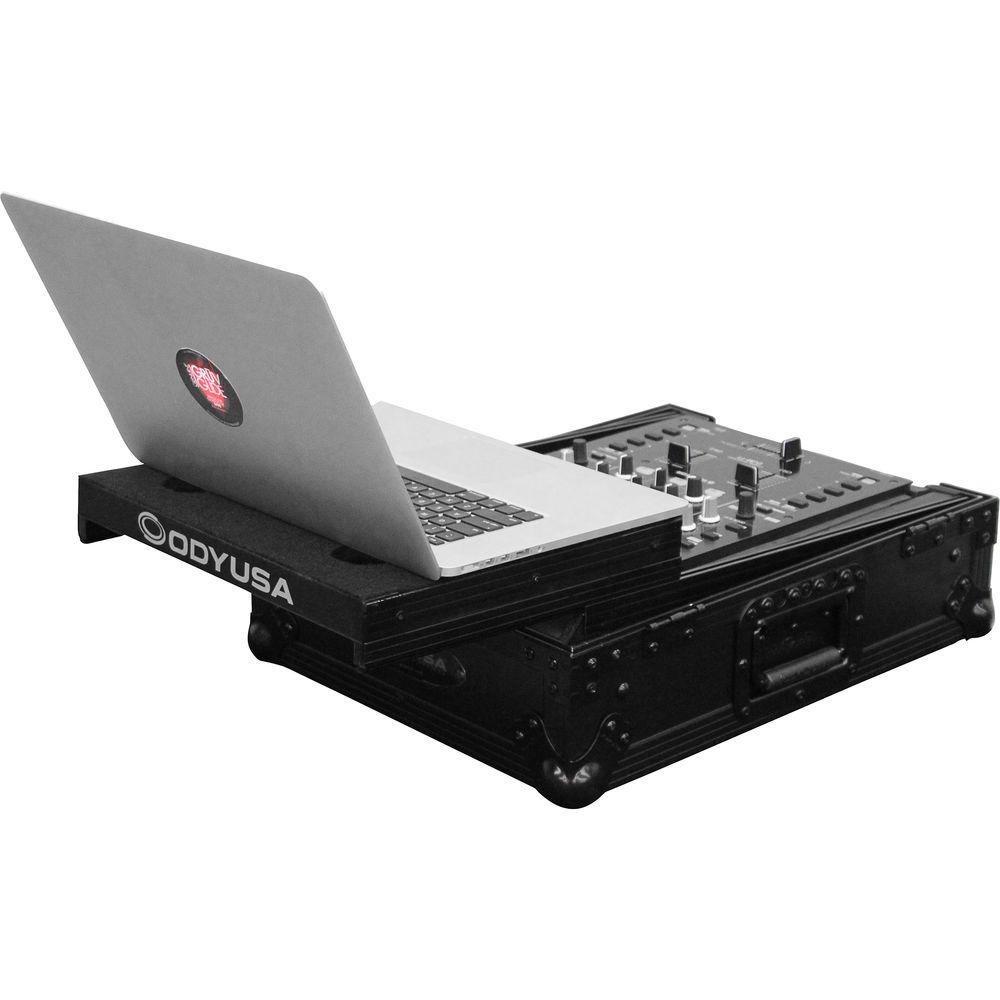 Odyssey Innovative Designs FZGS10MX1BL Black Label Series Low Profile Glide Style Case for a 10" DJ Mixer