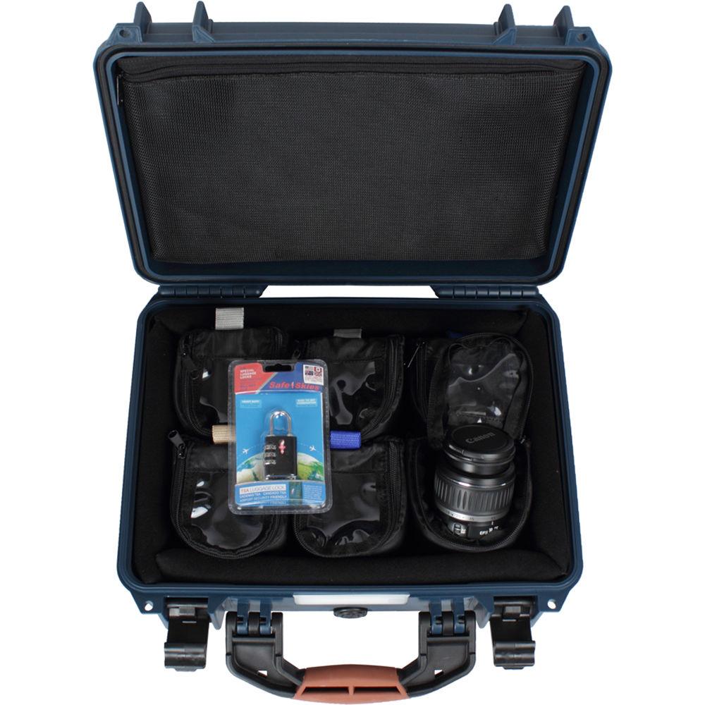 Porta Brace Hard Case with Six 4" Lens Cups for DSLRs or Small Equipment and Accessories