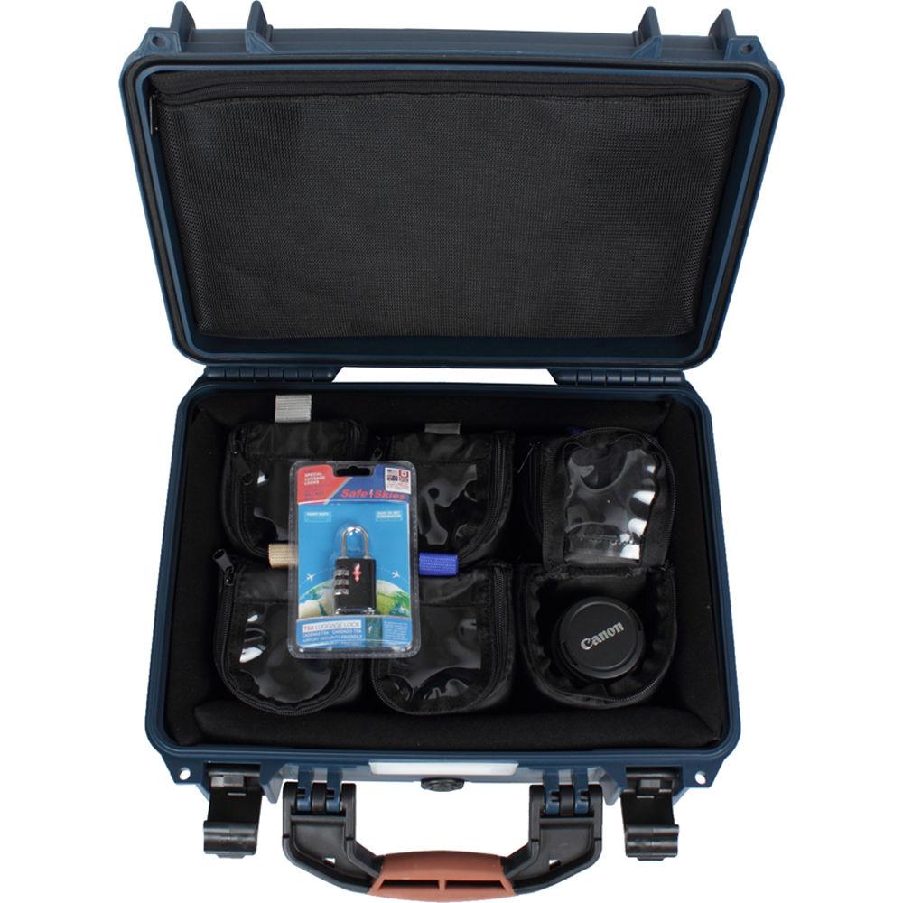 Porta Brace Hard Case with Six 4" Lens Cups for DSLRs or Small Equipment and Accessories