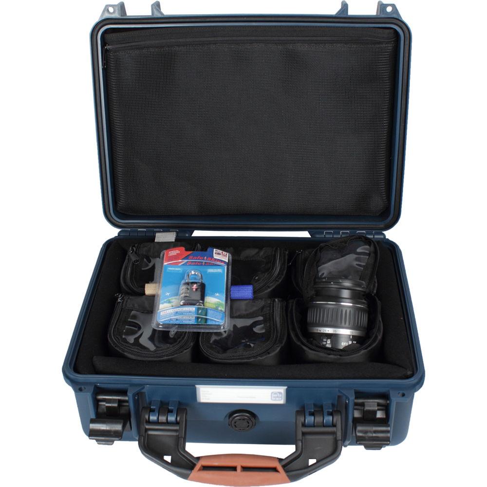 Porta Brace Hard Case with Six 4" Lens Cups for DSLRs or Small Equipment and Accessories