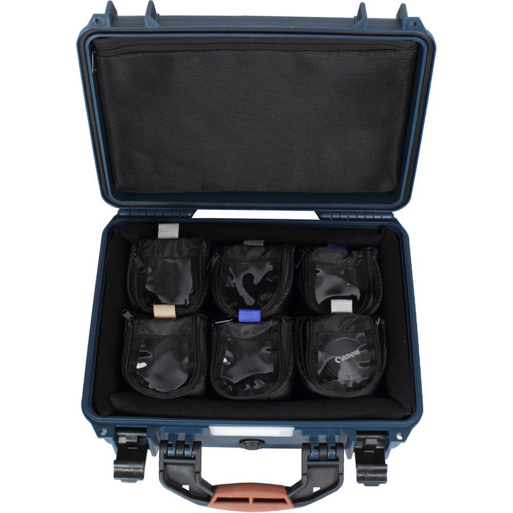Porta Brace Hard Case with Six 4" Lens Cups for DSLRs or Small Equipment and Accessories