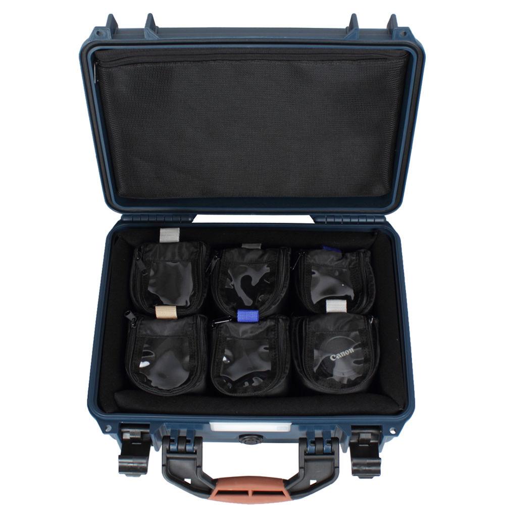 Porta Brace Hard Case with Six 4" Lens Cups for DSLRs or Small Equipment and Accessories