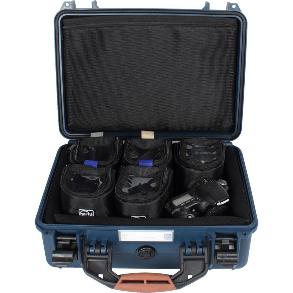 Porta Brace Hard Case with Six 4" Lens Cups for DSLRs or Small Equipment and Accessories
