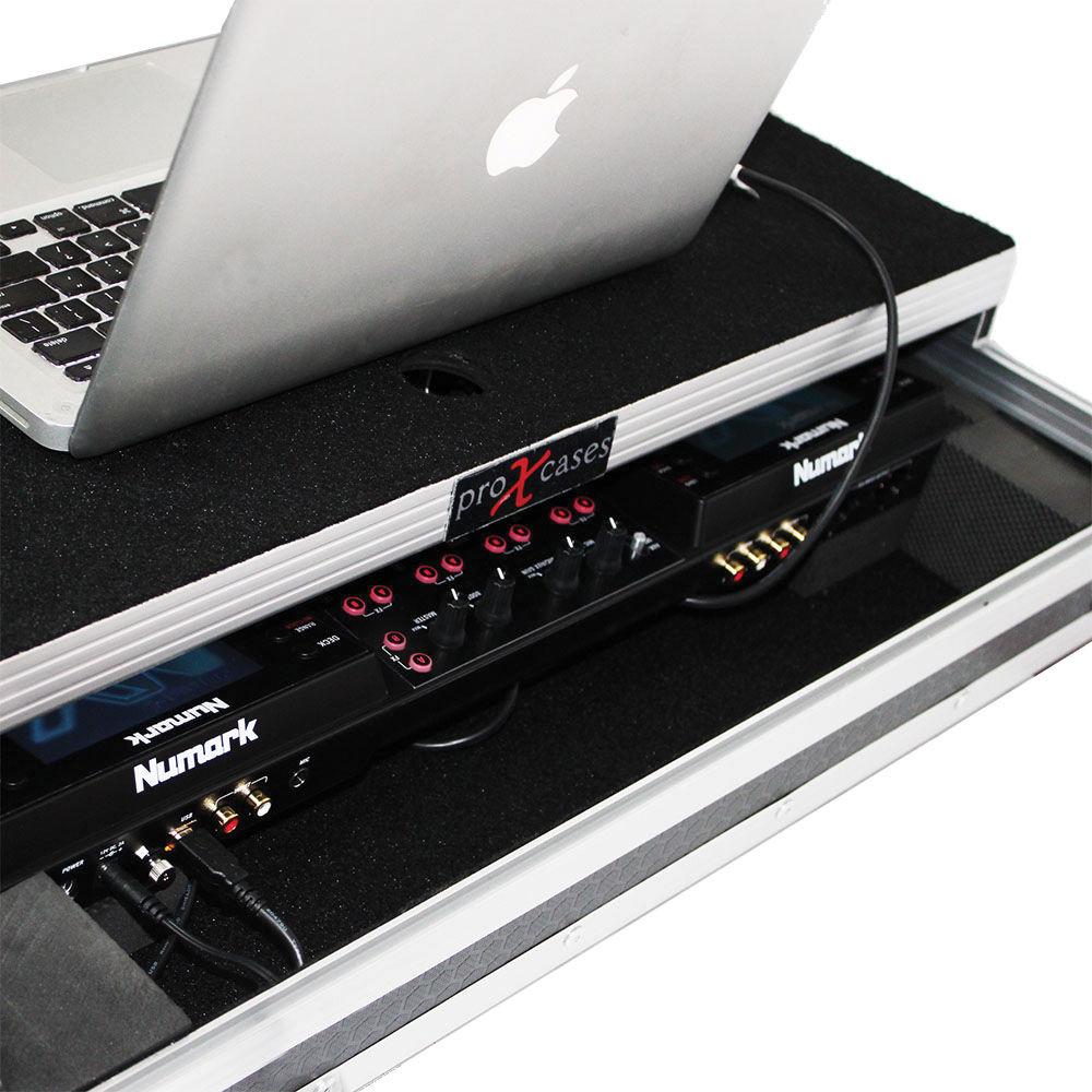 ProX Flight Case for Numark NV NVII Controller with Laptop Shelf