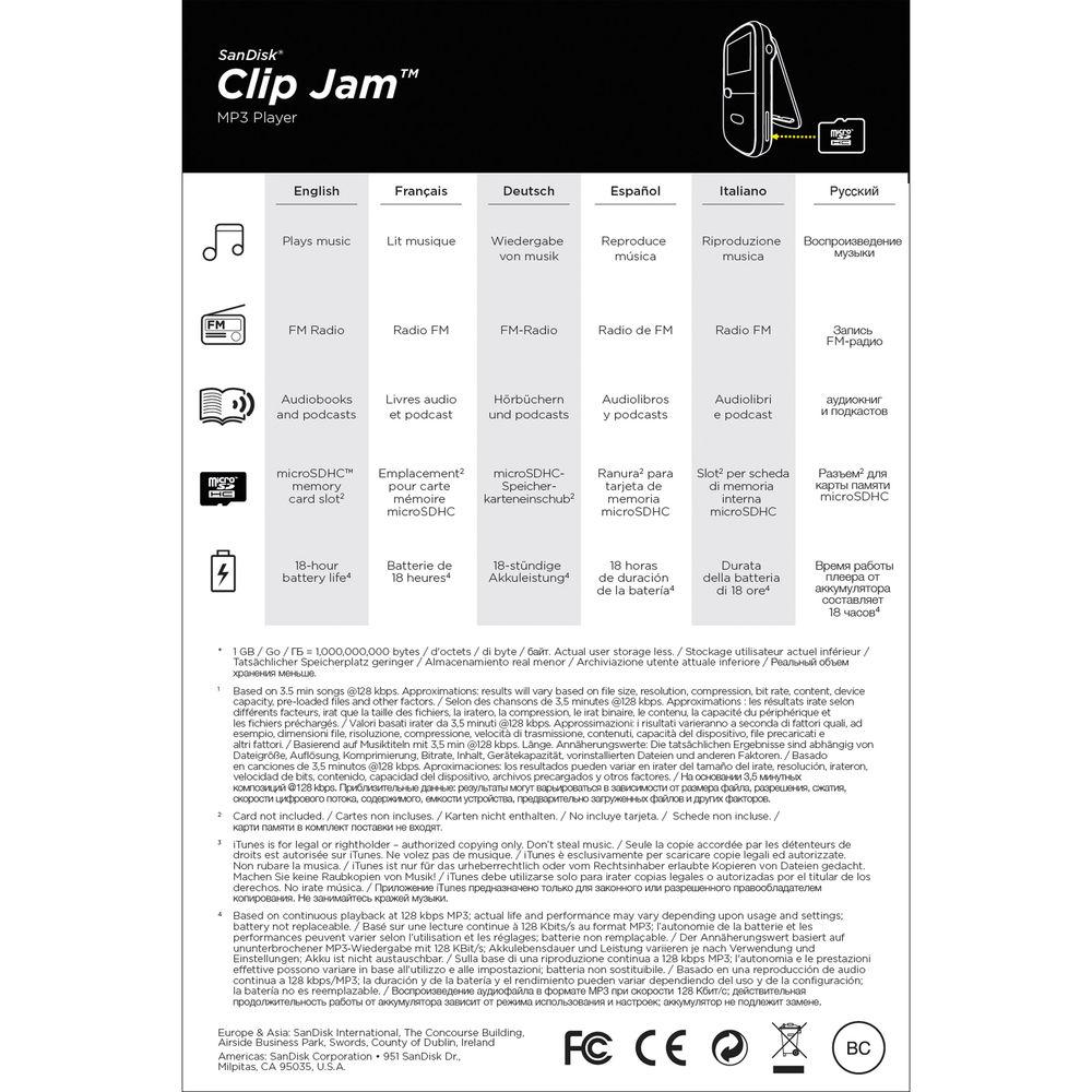 SanDisk 8GB Clip Jam MP3 Player