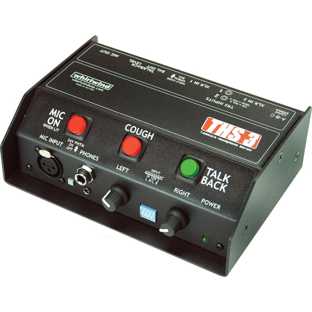 Whirlwind THS 3 Talkback Headphone Box and Sports Announcer Console with Left Right Headphone Volume Controls