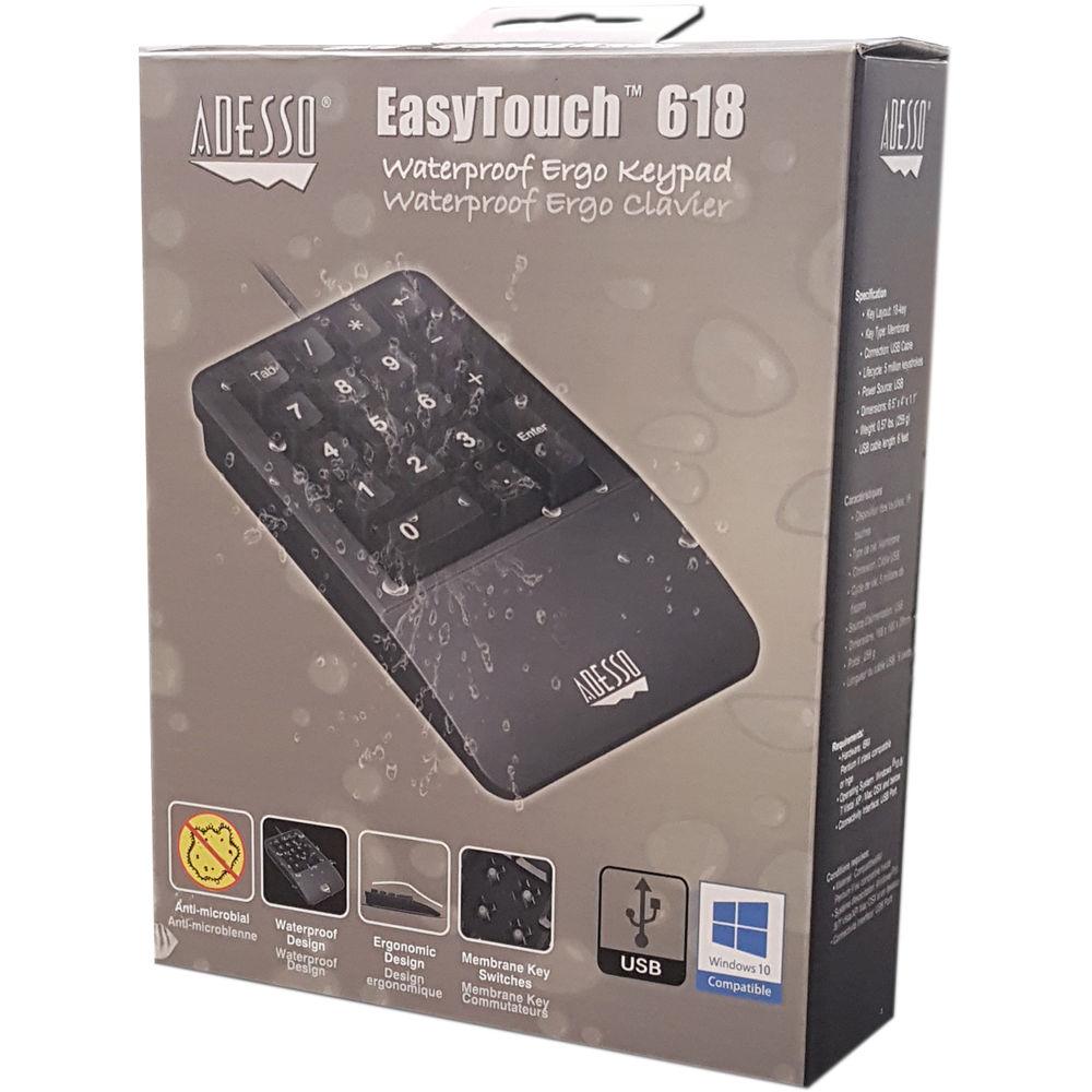 Adesso AKB-618 Easy Touch Waterproof Ergo Keypad