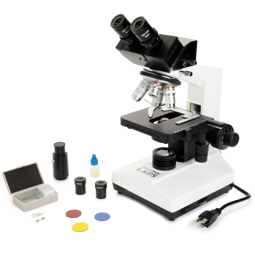 CELESTRON LABS CB2000C Compound Binocular Microscope with 5.5 x 5.5" Mechanical Stage