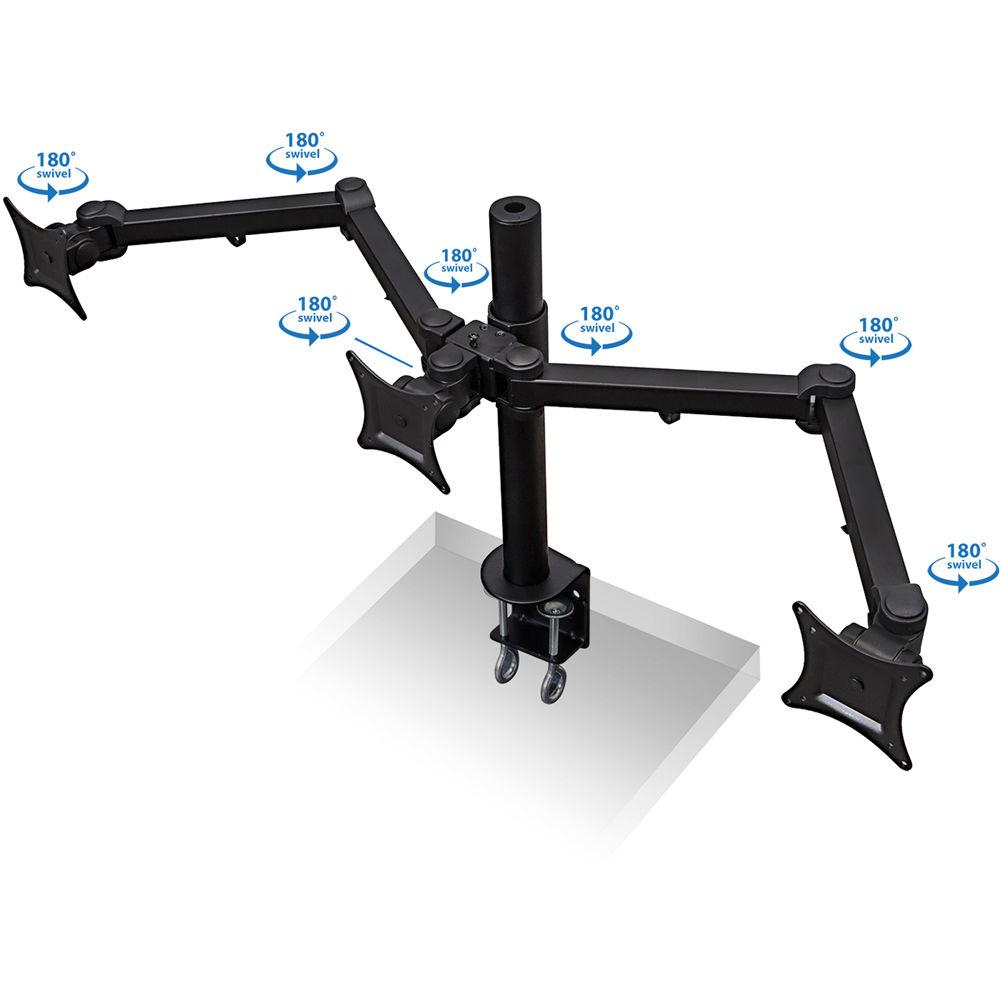 Mount-It! Triple-Arm Articulating Computer Monitor Desk Mount