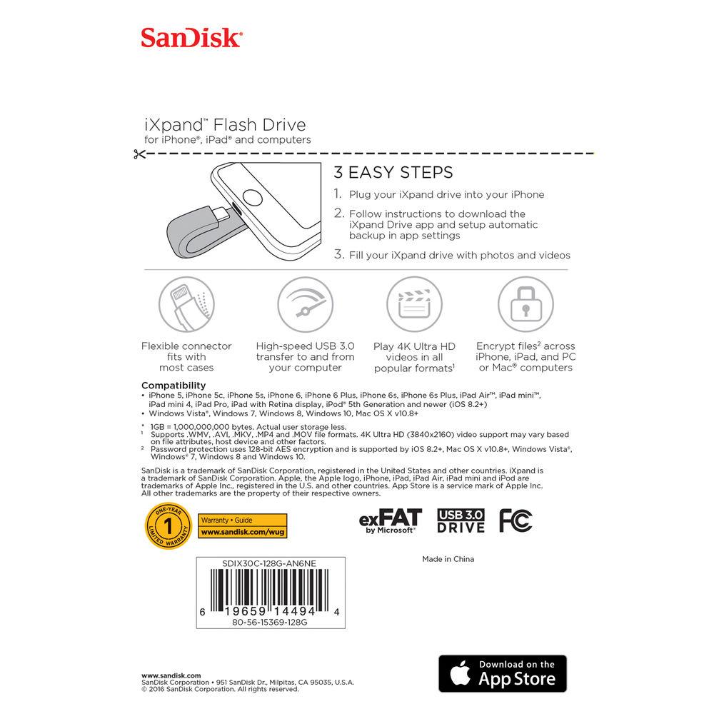 SanDisk 128GB iXpand Flash Drive