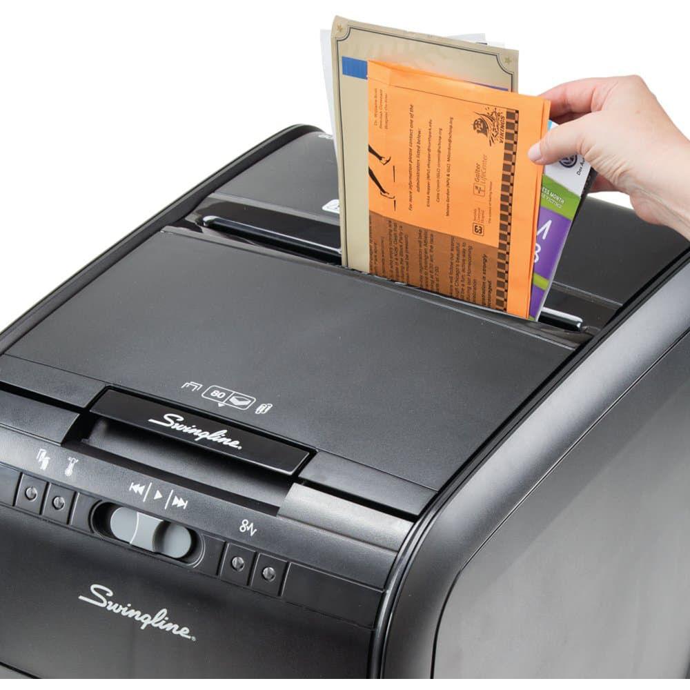 Swingline Stack-and-Shred 80X Cross-Cut Auto-Feed Shredder