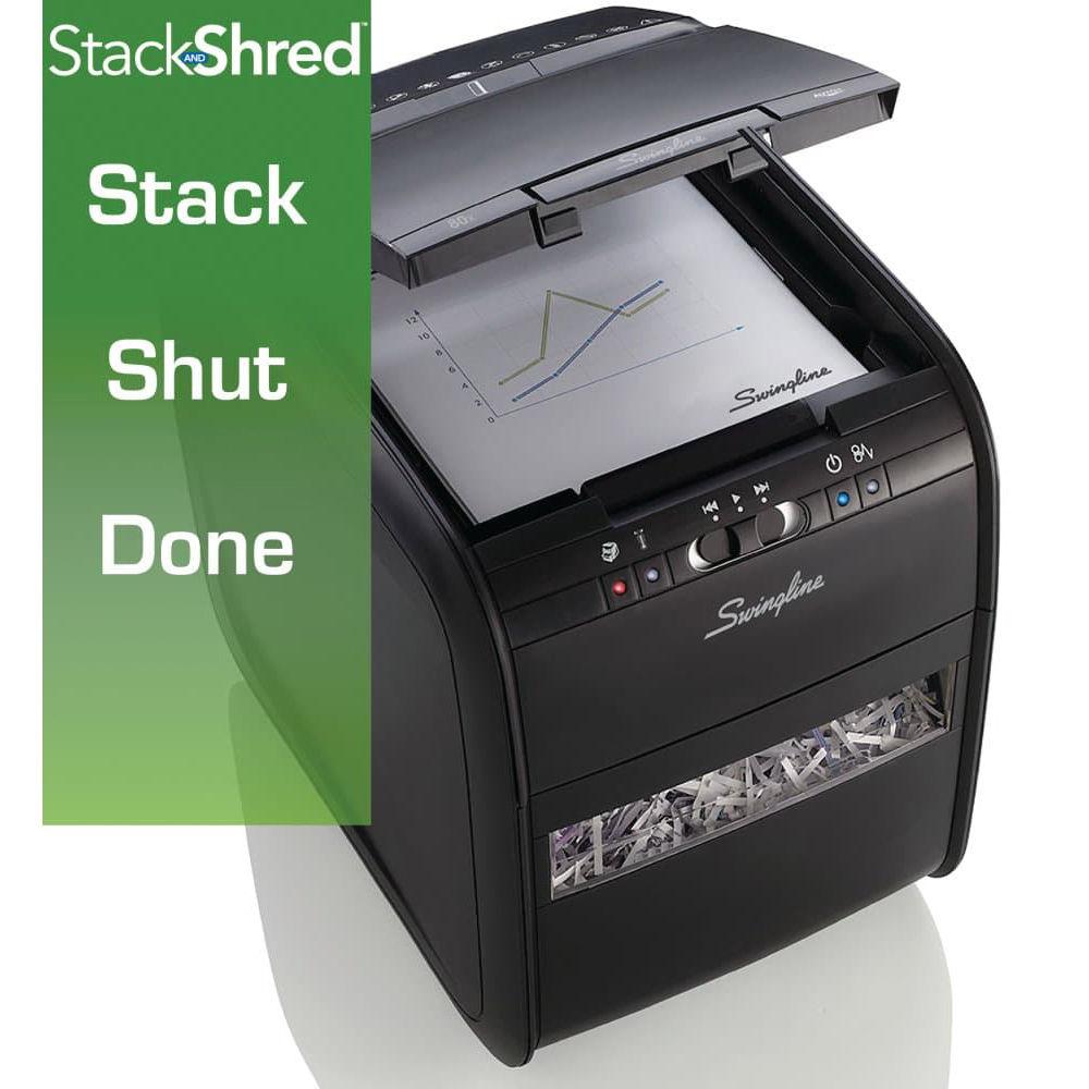 Swingline Stack-and-Shred 80X Cross-Cut Auto-Feed Shredder