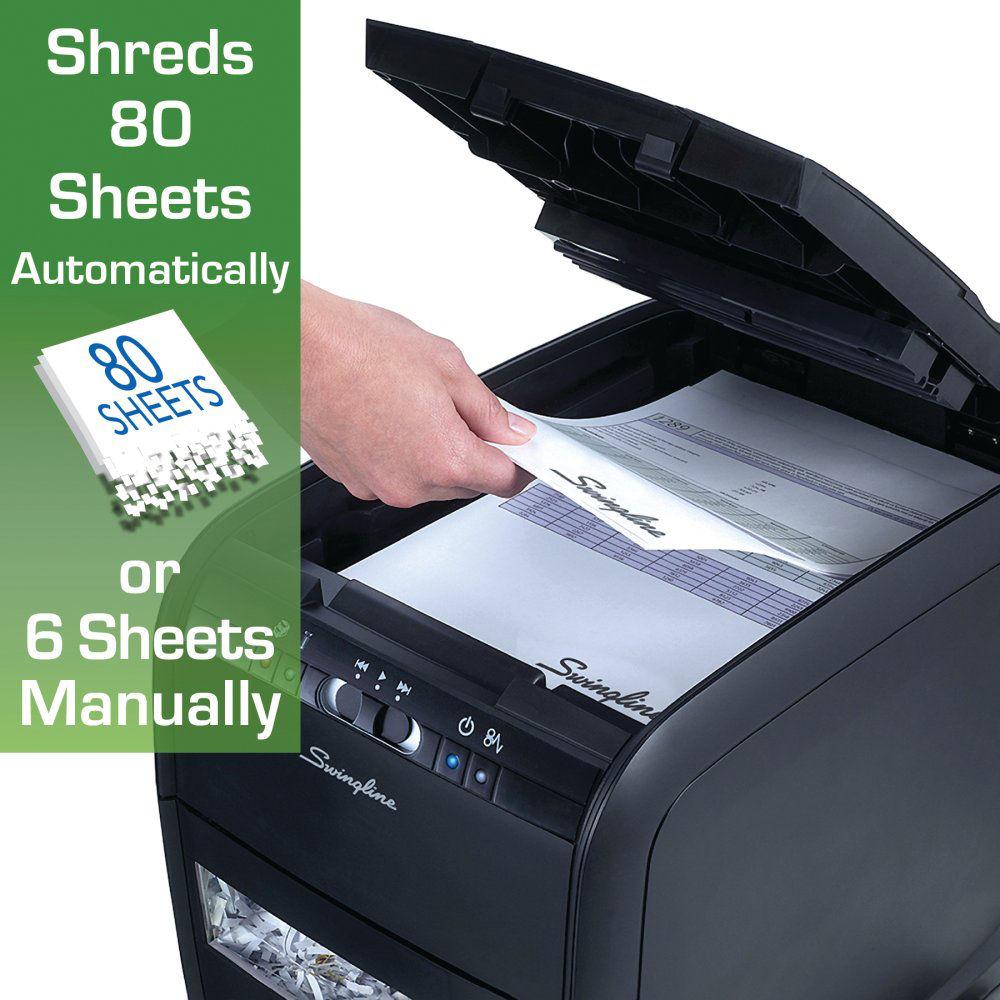 Swingline Stack-and-Shred 80X Cross-Cut Auto-Feed Shredder