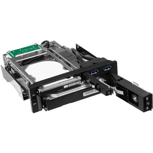 Kingwin KF-253-BK 2.5" and 3.5" Hard Drive Hot Swap Rack with USB 3.1 Gen 1 Hub
