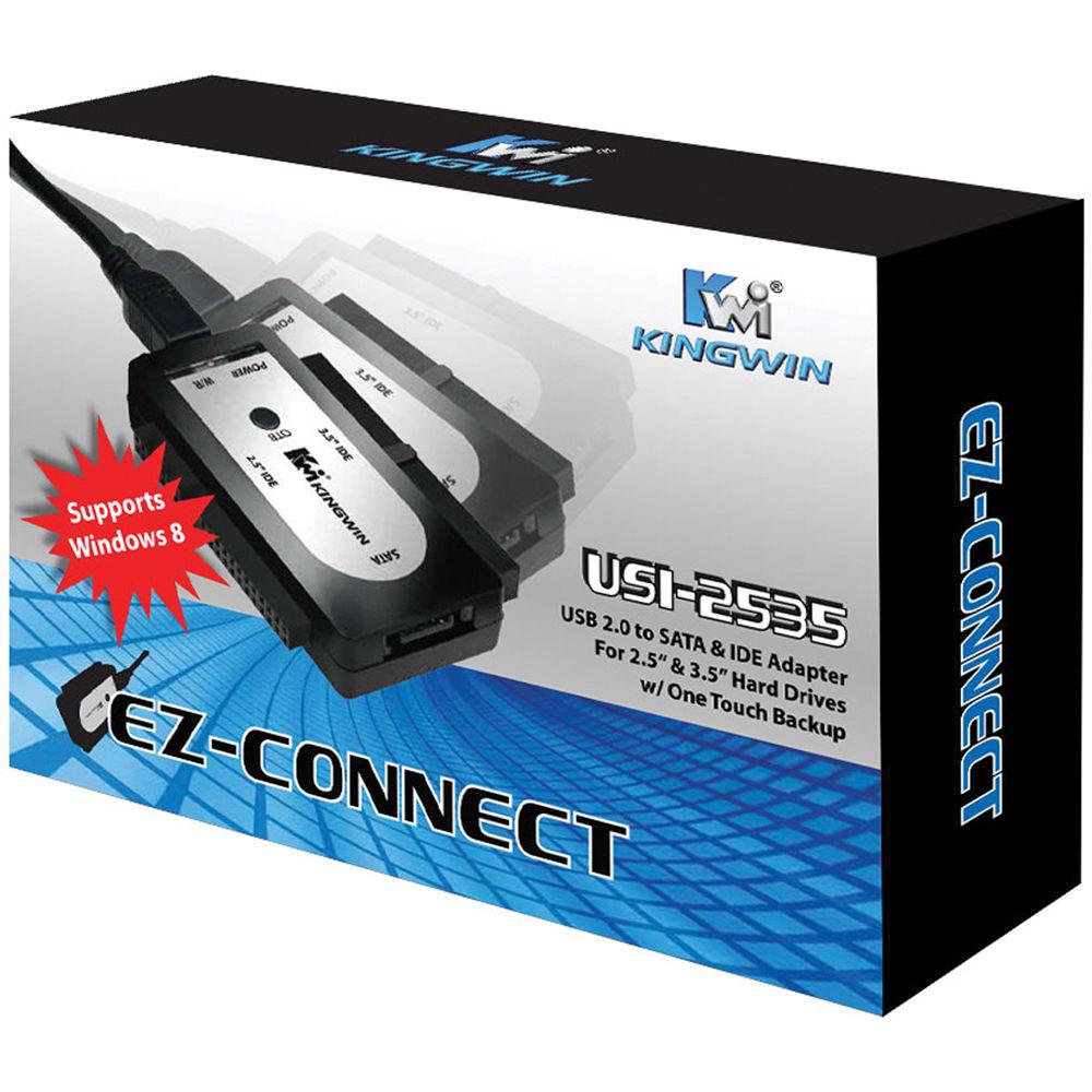 Kingwin USI-2535 EZ-Connect USB 2.0 to SATA IDE Adapter for 2.5" 3.5" Hard Drives