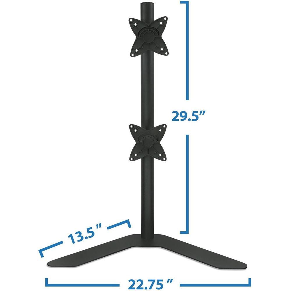 Mount-It! MI-758 Vertical Dual, Articulating, Computer Monitor Desk Stand