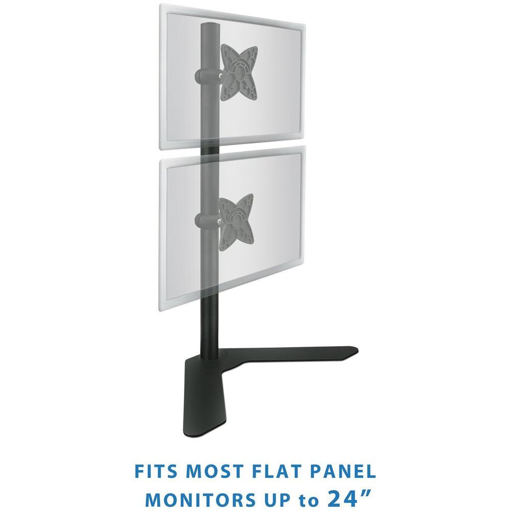 Mount-It! MI-758 Vertical Dual, Articulating, Computer Monitor Desk Stand