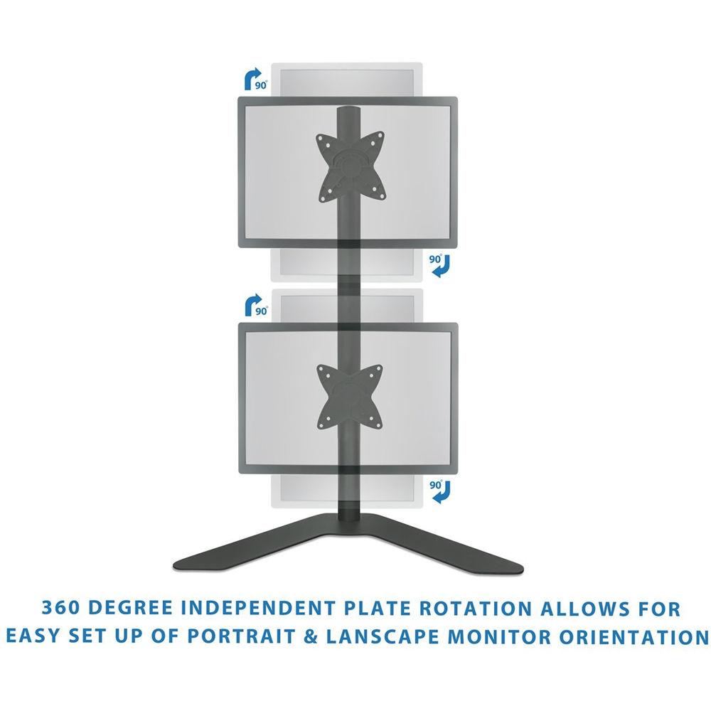 Mount-It! MI-758 Vertical Dual, Articulating, Computer Monitor Desk Stand