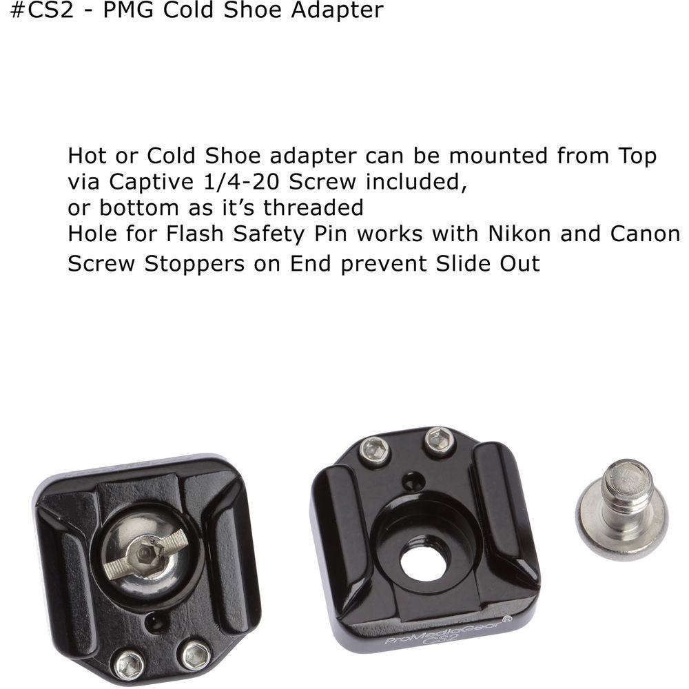 ProMediaGear 1 4"-20 Screw to Cold Shoe Adapter