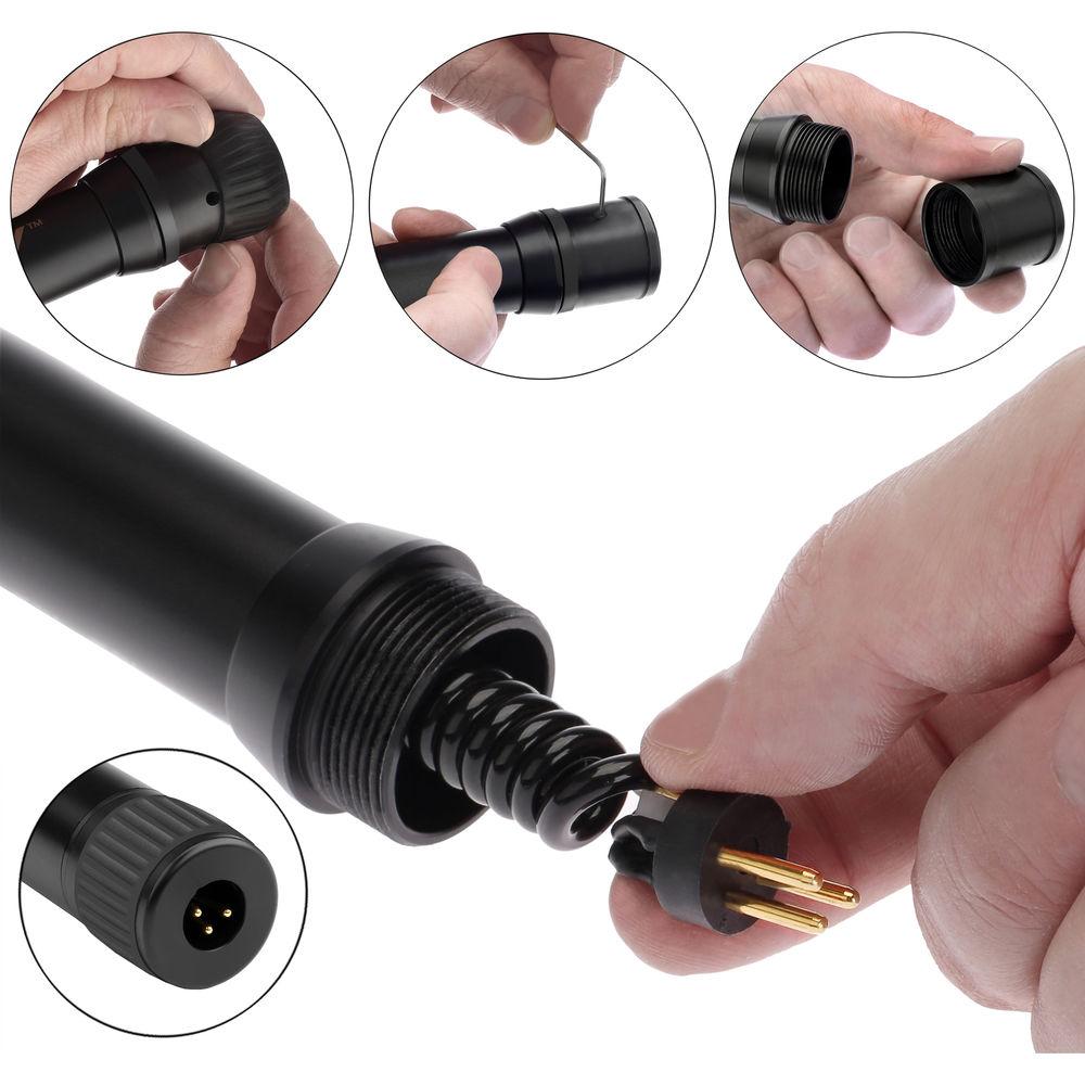 Auray ABP-59B Aluminum Telescoping Boom Pole with Integrated XLR Cable