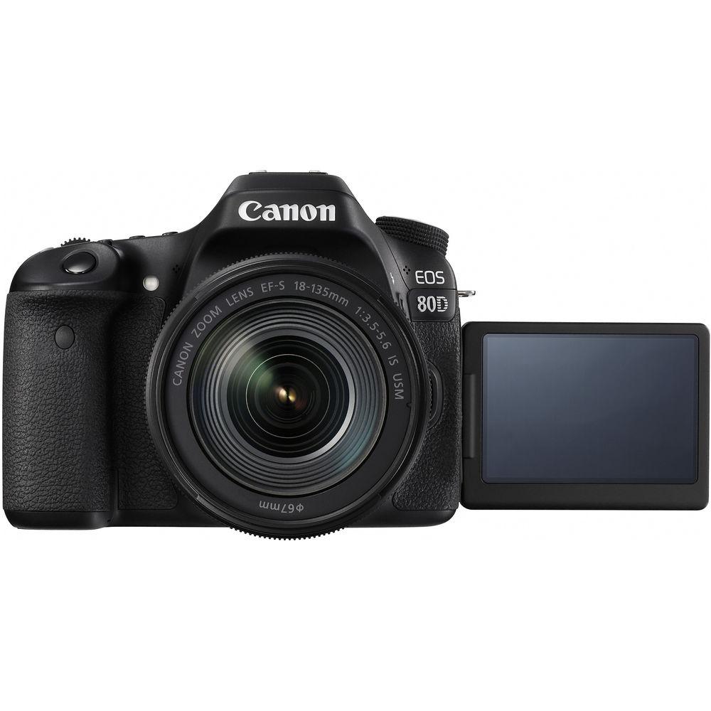 Canon EOS 80D DSLR Camera with 18-135mm Lens Video Creator Kit