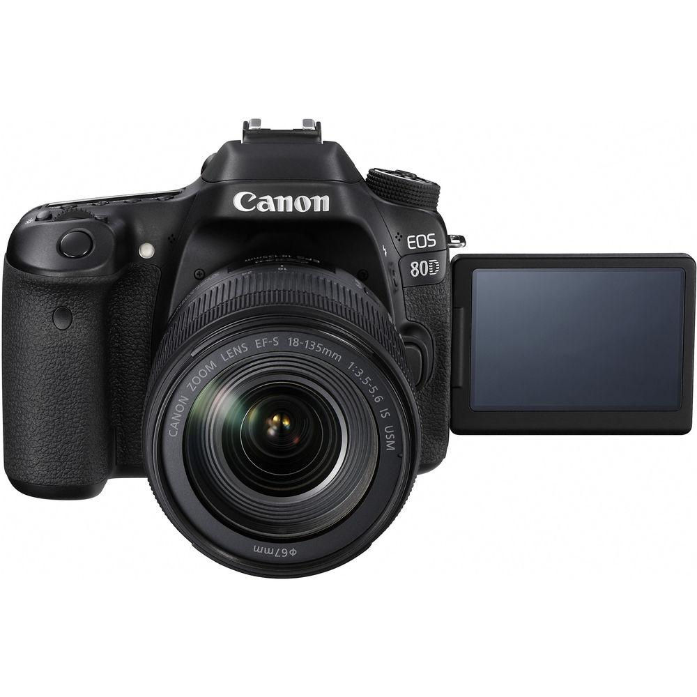 Canon EOS 80D DSLR Camera with 18-135mm Lens Video Creator Kit