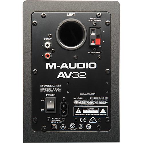 M-Audio AV32 Compact Desktop Speakers for Professional Media Creation