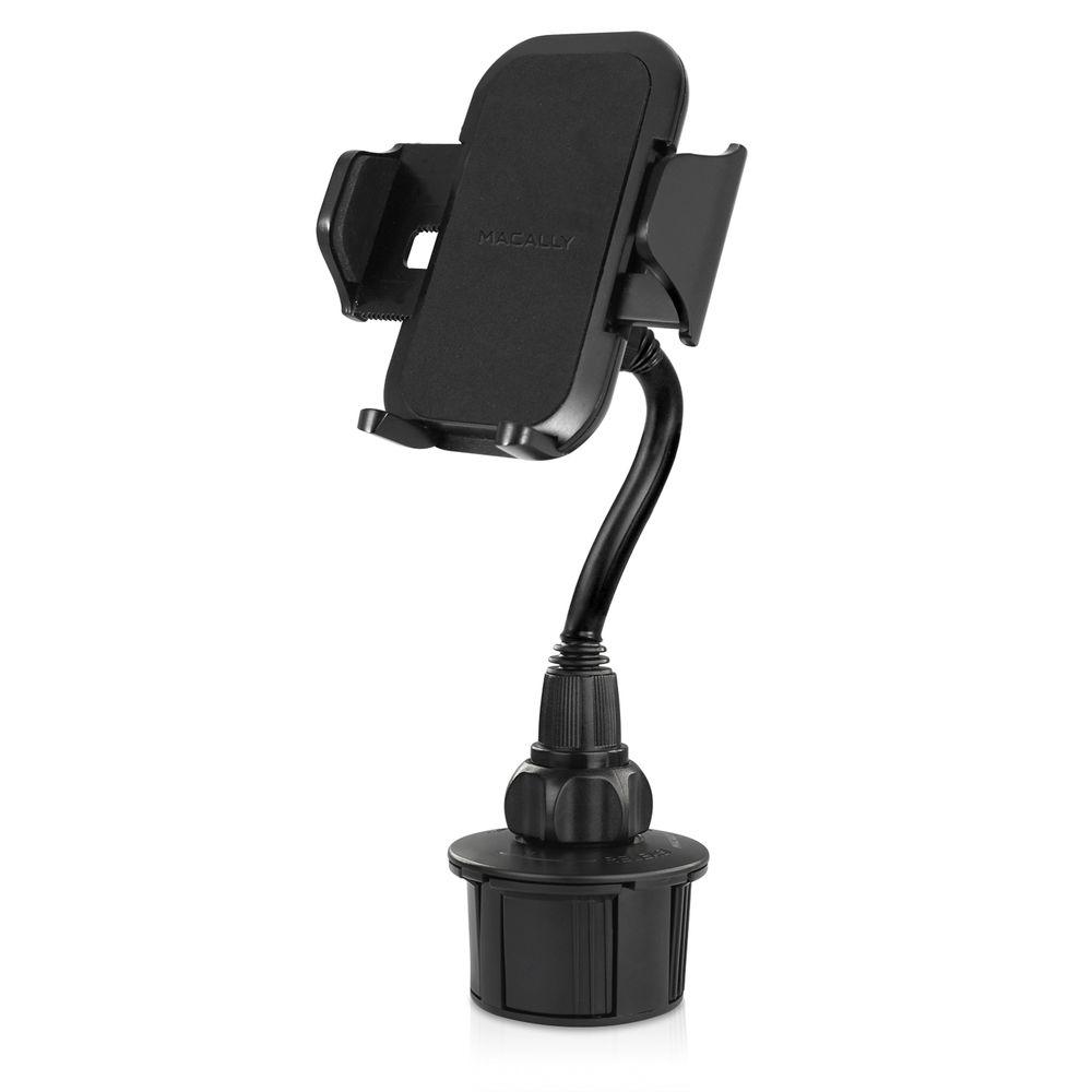 Macally Extra-Long Adjustable Automobile Cup Holder Mount for Smartphone and GPS