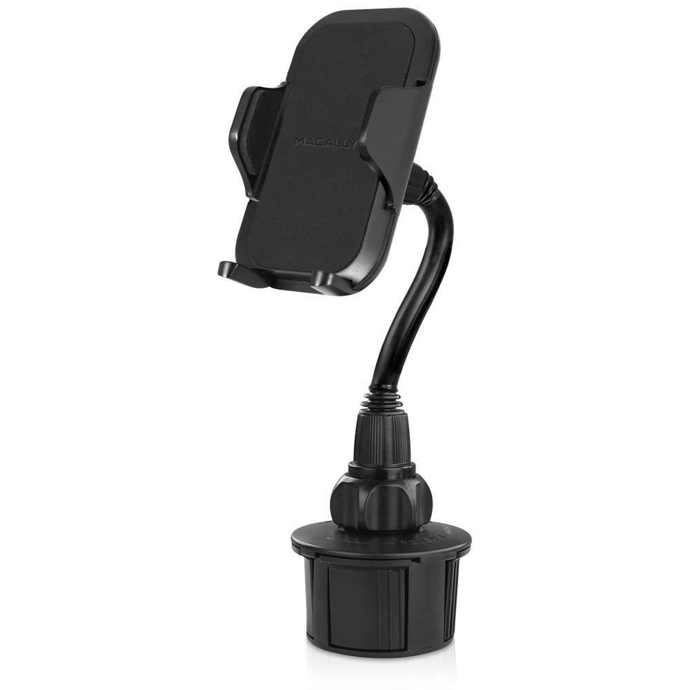 Macally Extra-Long Adjustable Automobile Cup Holder Mount for Smartphone and GPS
