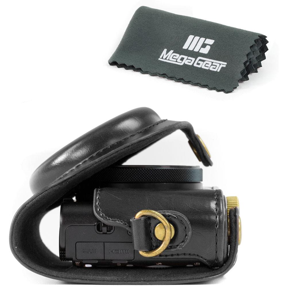 MegaGear Ever Ready  Leather Camera Case for Sony Cyber-shot DSC-HX90V or DSC-HX80B