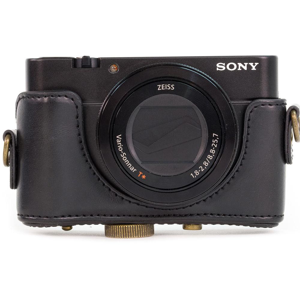 MegaGear Ever Ready  Leather Camera Case for Sony Cyber-shot DSC-HX90V or DSC-HX80B