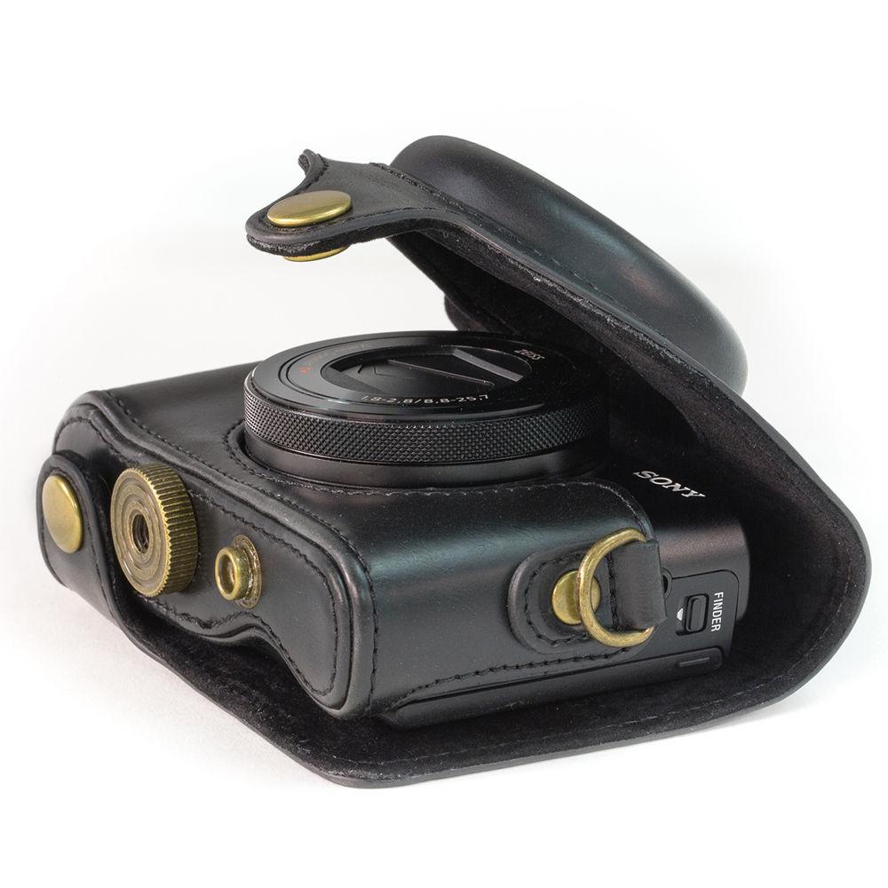 MegaGear Ever Ready  Leather Camera Case for Sony Cyber-shot DSC-HX90V or DSC-HX80B