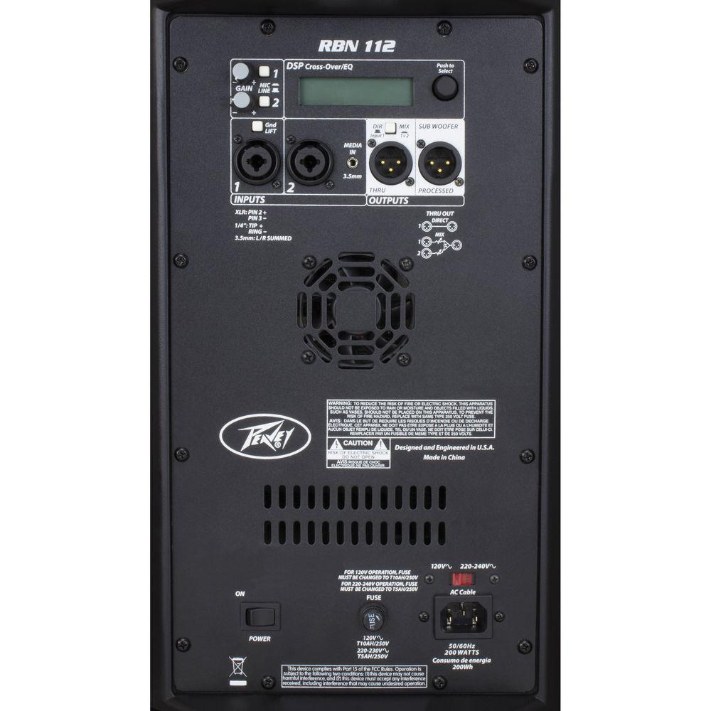 Peavey RBN 112 12" 2-Way 1500W Powered Speaker Enclosure