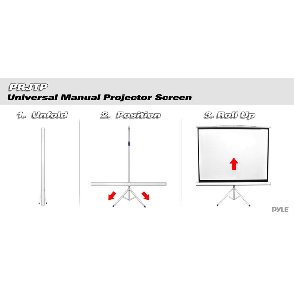 Pyle Pro PRJTP84 50 x 66.9" Tripod Projection Screen