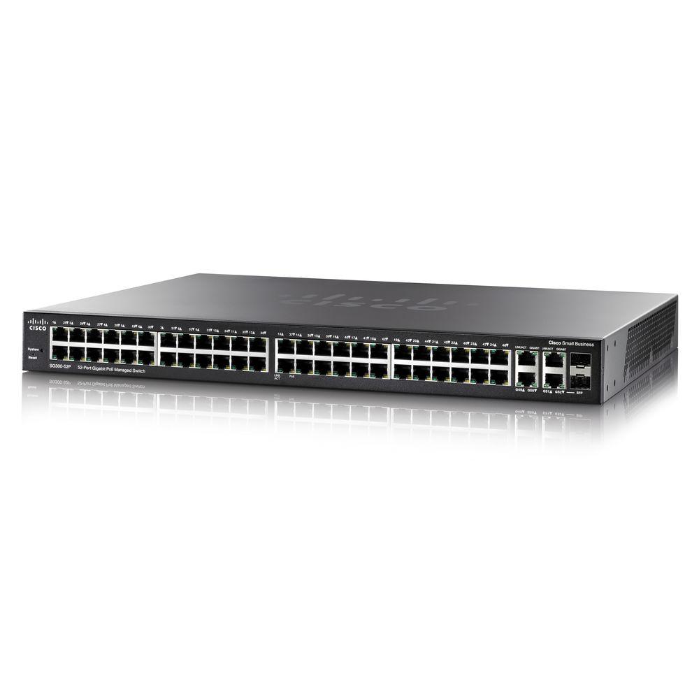 Cisco SG300-52P 50-Port 10 100 1000 Gigabit Managed PoE Switch