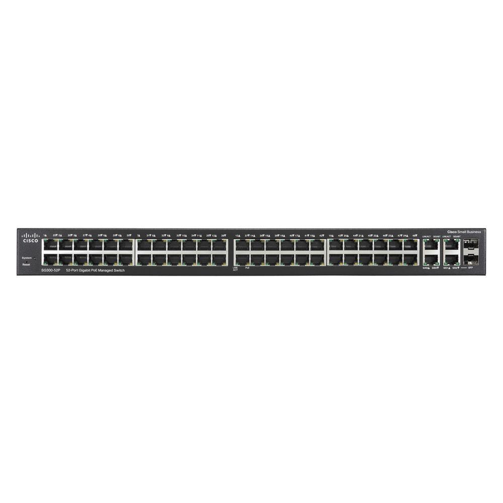 Cisco SG300-52P 50-Port 10 100 1000 Gigabit Managed PoE Switch