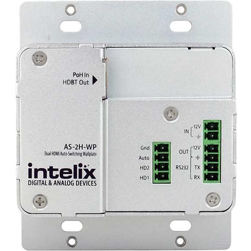 Intelix Two-Gang HDMI Auto-Switching Wall Plate with HDBaseT Port