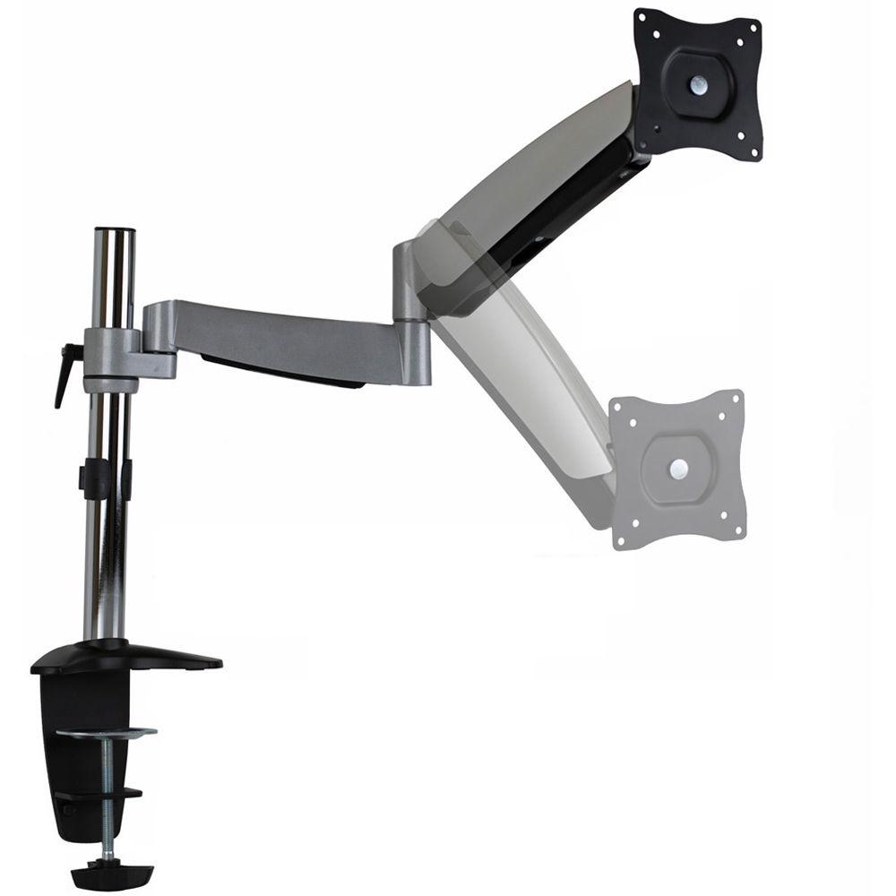 Mount-It! Height-Adjustable Monitor Desk Mount with Single Articulating Spring Arm