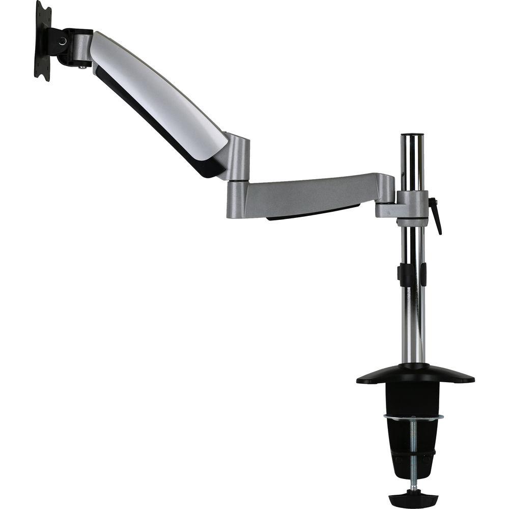 Mount-It! Height-Adjustable Monitor Desk Mount with Single Articulating Spring Arm