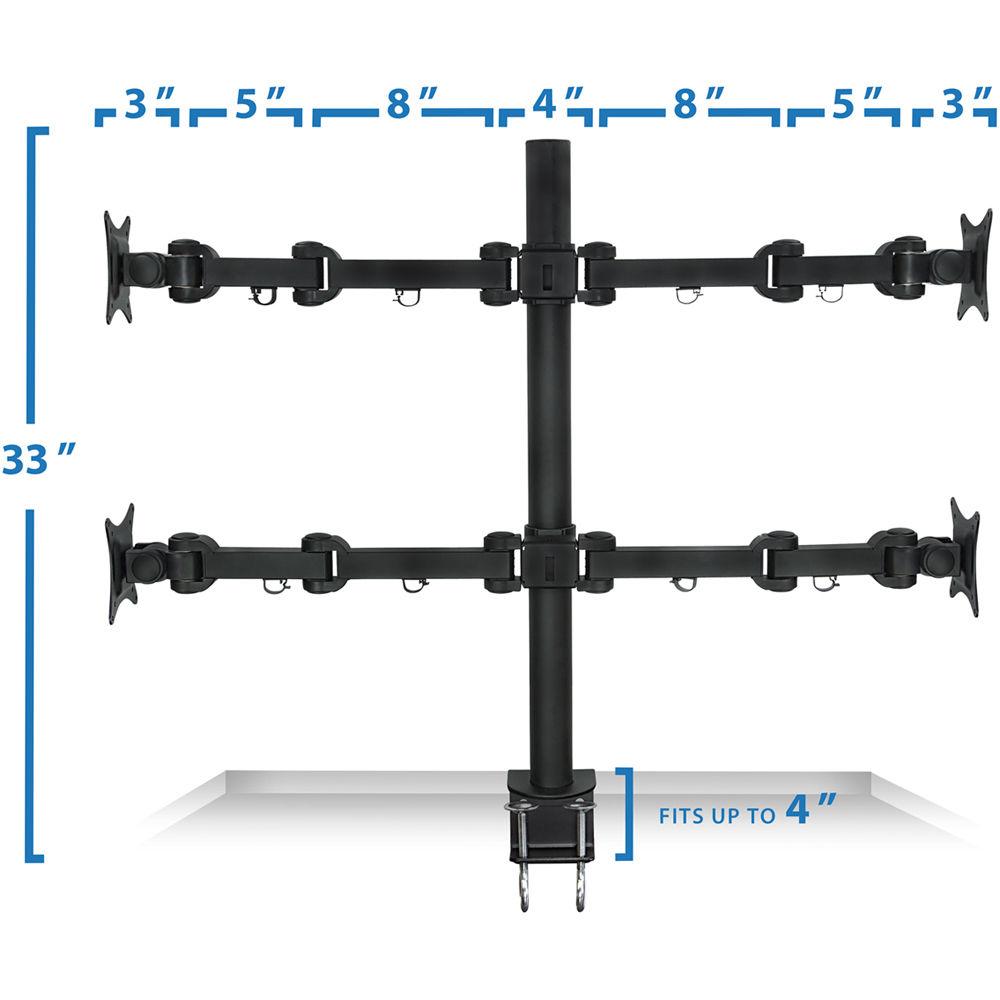 Mount-It! Quad-Arm Articulating Computer Monitor Desk Mount