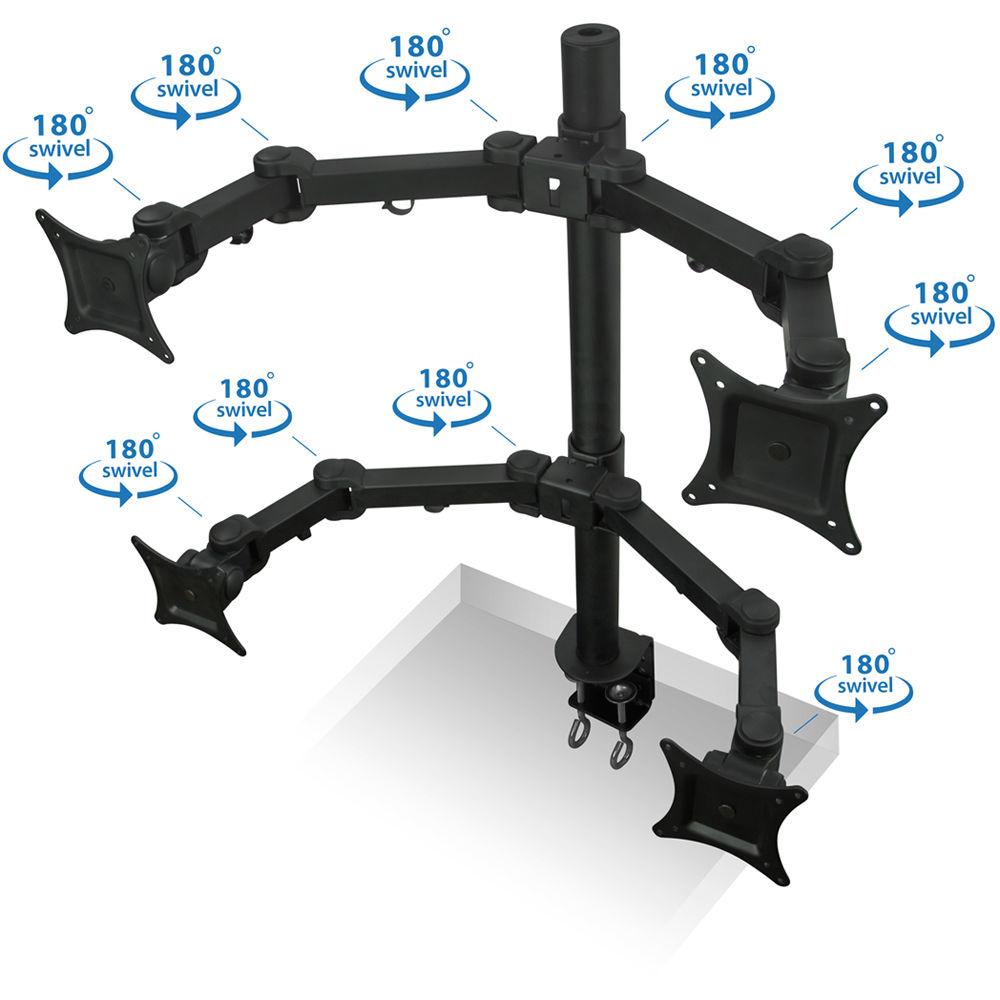 Mount-It! Quad-Arm Articulating Computer Monitor Desk Mount