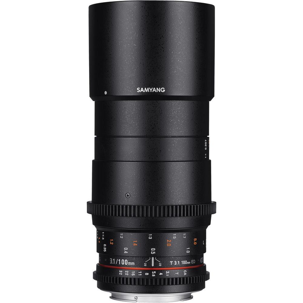 Samyang 100mm T3.1 VDSLRII Cine Lens for Nikon F Mount with Macro