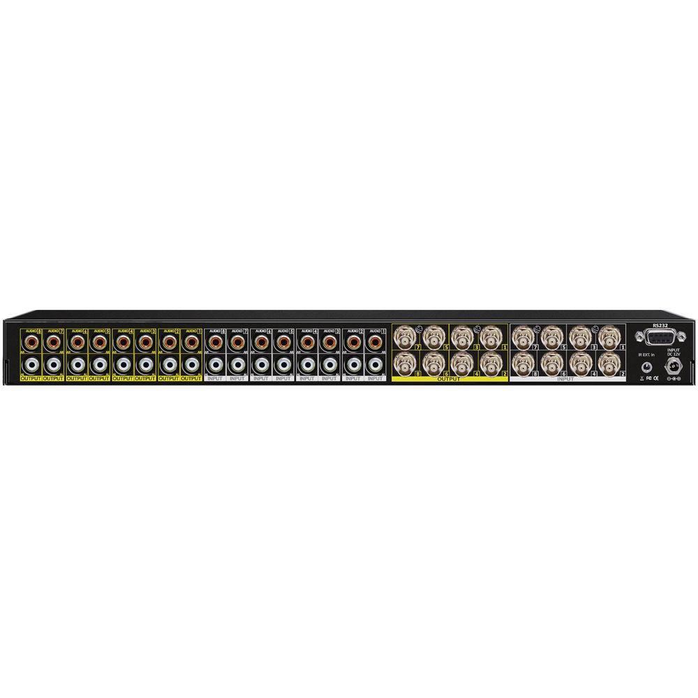 Shinybow SB-5548BNC 8x8 Composite Video & Audio Switcher with Volume Control
