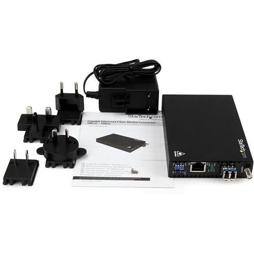 StarTech 1000 Mb s Gigabit Single-Mode Ethernet Copper to Fiber Media Converter