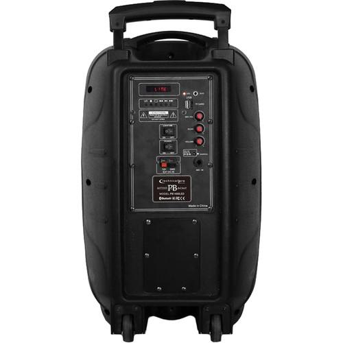 Technical Pro Rechargeable 12" LED Active Loudspeaker with Carry Handle and Wheels